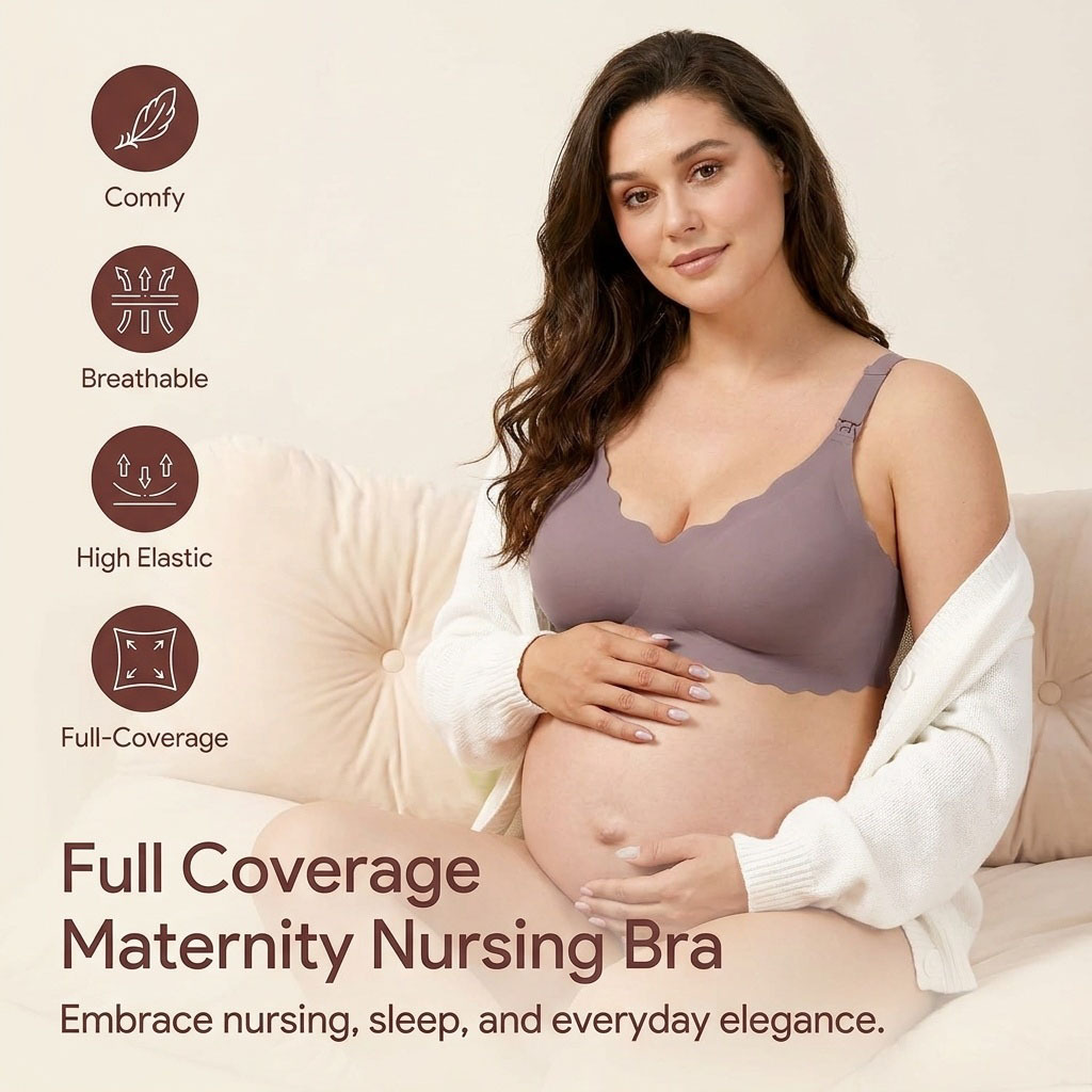 Nursing Bra Sleep - 3XL 플러스 사이즈 임산부 수유 브라,