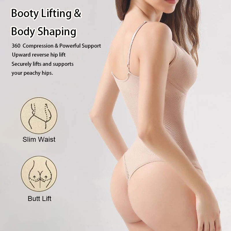 여성용 백리스 바디슈트 쉐이프웨어 딥 V넥 슬리밍 언더 - Shapewear Bodysuit Firm 리뷰 및 가격